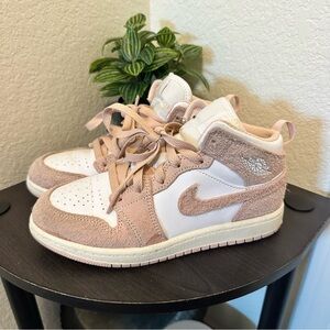 Jordan Kids' Pink and White Sneakers